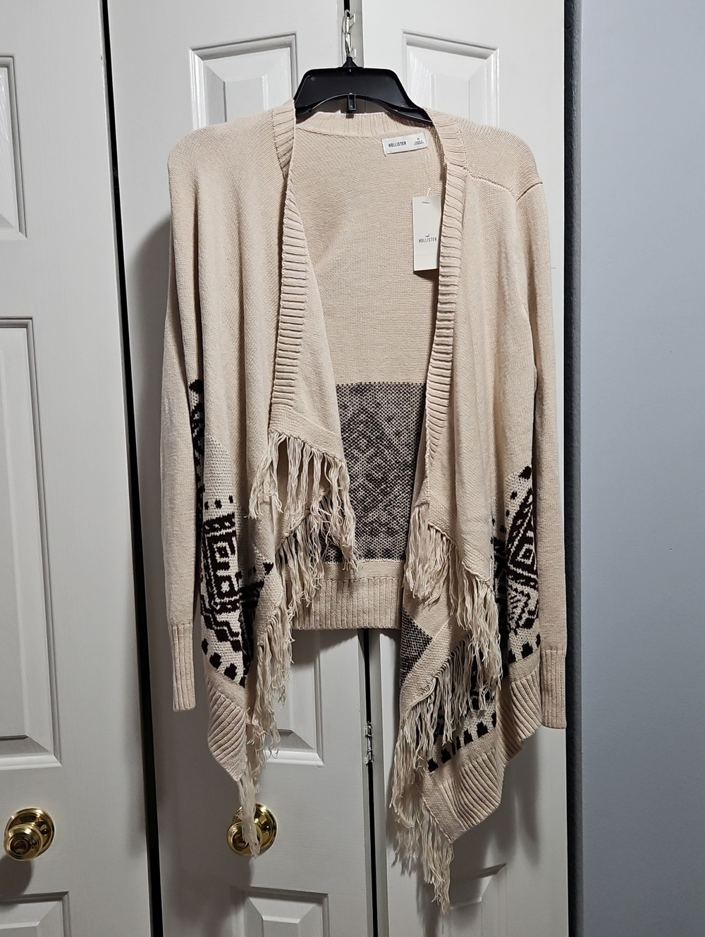 NWT Hollister Boho Fringe Knit Cardigan